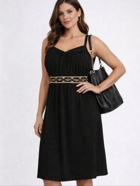 Penningtons | Plus Size Black Elegant Beaded Dress